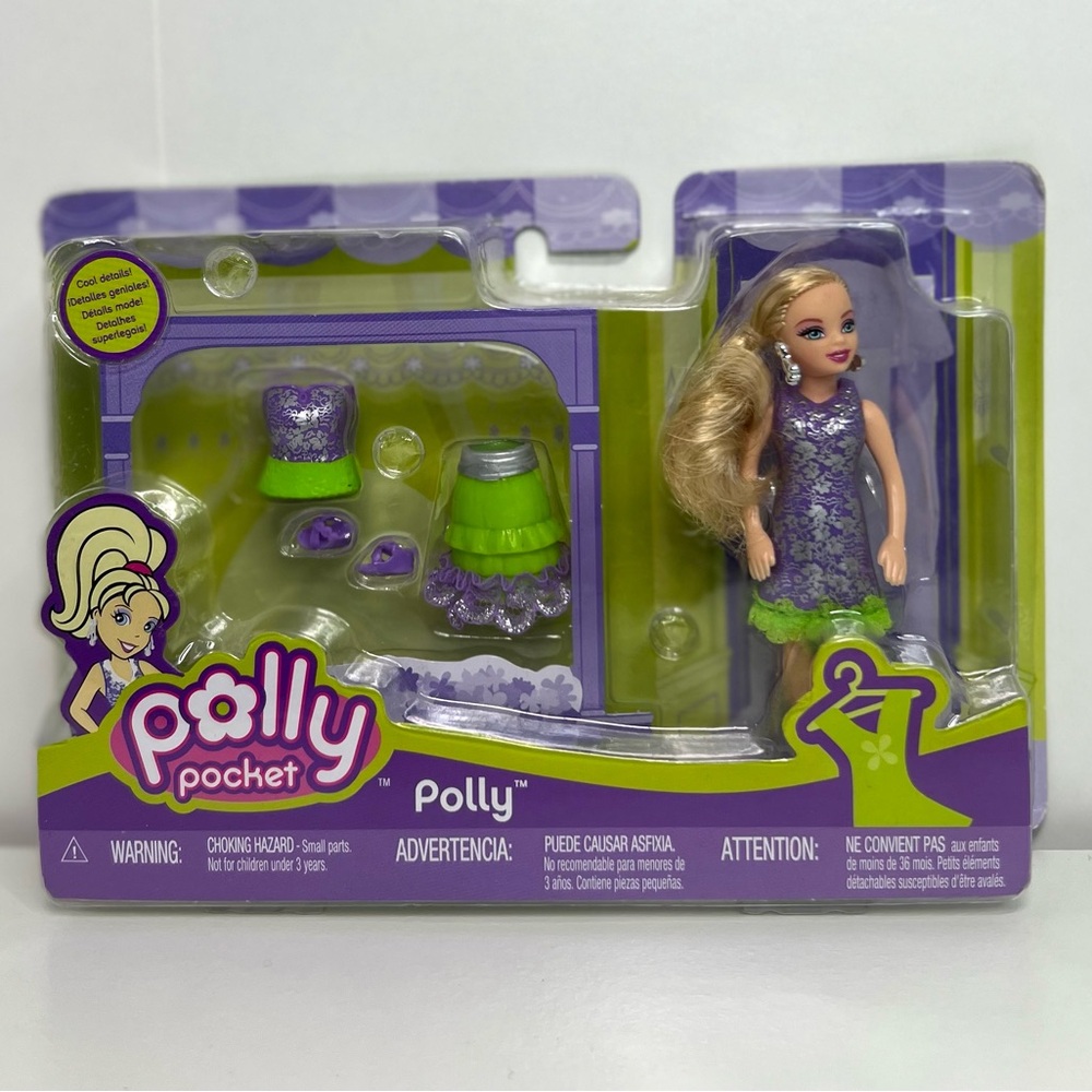 Polly Pocket VTG Ultimate Style Spring Looks Polly Green Purple